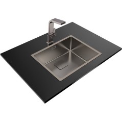 Évier - Inox PVD - Titane - 3 poses - TEKA - FlexLinea