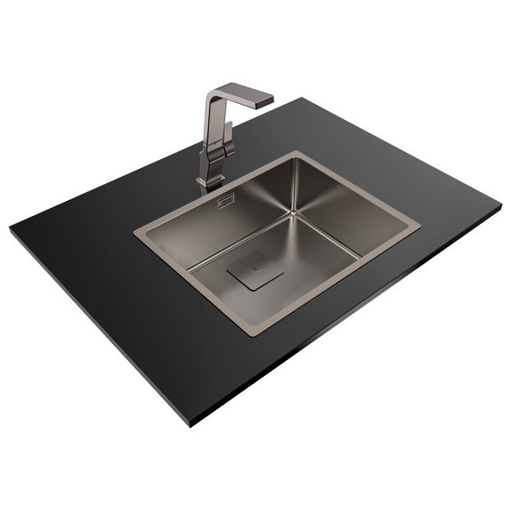 Évier - Inox PVD - Titane - 3 poses - TEKA - FlexLinea Évier - Inox PVD - Titane - 3 poses - TEKA - FlexLinea