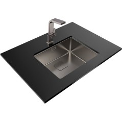 Évier - Inox PVD - Titane - 3 poses - TEKA - FlexLinea