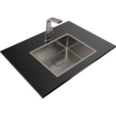 Évier - Inox PVD - Titane - 3 poses - TEKA - FlexLinea