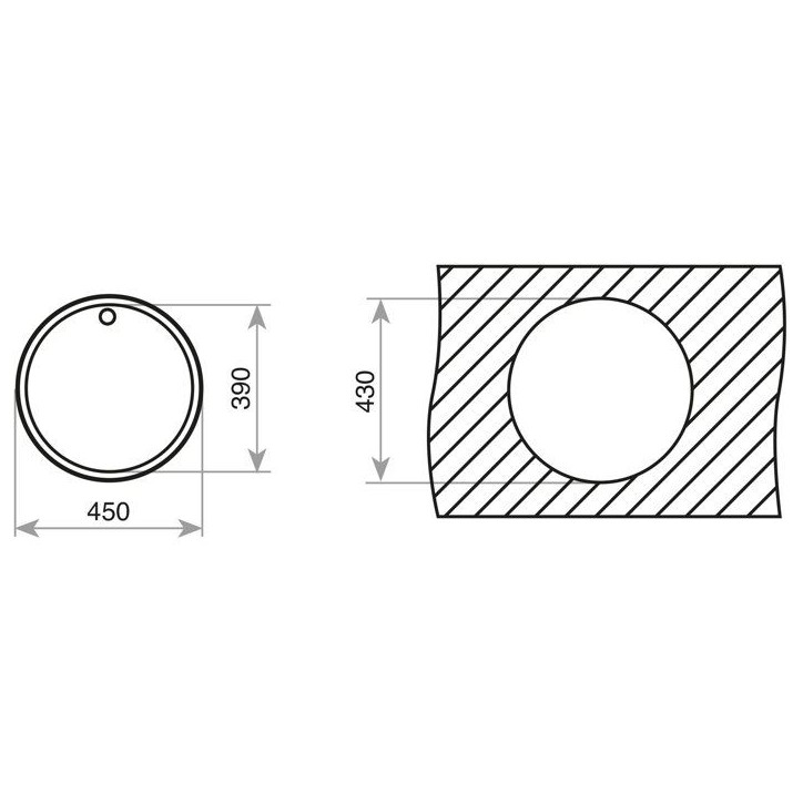 Évier - Acier inoxydable - Inox poli - Encastrable - TEKA - Redondo Évier - Acier inoxydable - Inox poli - Encastrable - TEKA - Redondo