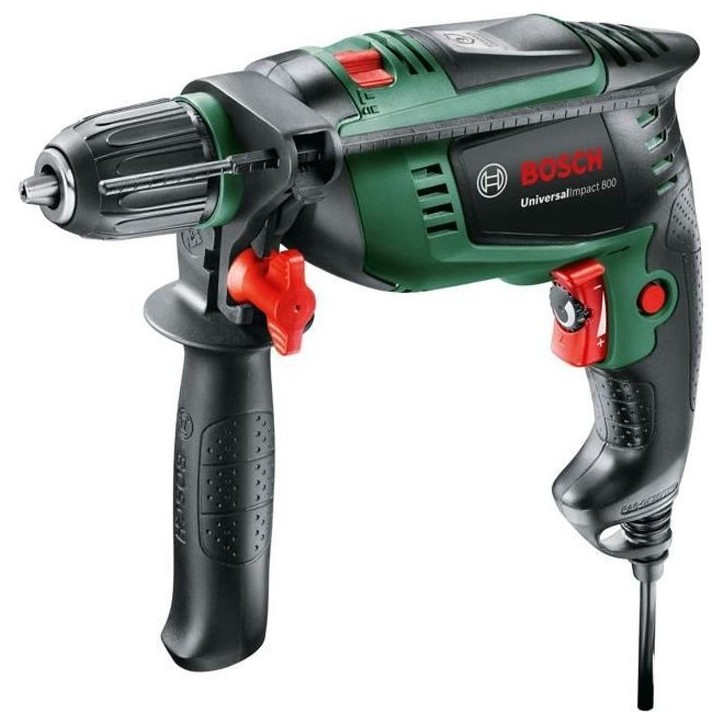 Perceuse a percussion filaire Bosch - UniversalImpact 800 (800W, béton 14mm, bois 30mm, livré avec accessoires) Perceuse a percussion filaire Bosch - UniversalImpact 800 (800W, béton 14mm, bois 30mm, livré avec accessoires)
