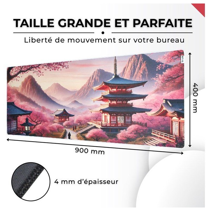 The G-Lab - Pad Temple - Tapis de Souris XXL - 900x400 - Base Antidérapante – Temple Japonais The G-Lab - Pad Temple - Tapis de Souris XXL - 900x400 - Base Antidérapante – Temple Japonais