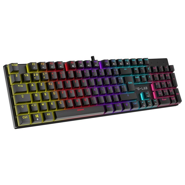 Clavier gamer mécanique - Switch rouge - THE G-LAB - KEYZ RADIUM - 100% - Filaire - Rainbow Clavier gamer mécanique - Switch rouge - THE G-LAB - KEYZ RADIUM - 100% - Filaire - Rainbow