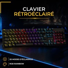 Clavier gamer mécanique - Switch rouge - THE G-LAB - KEYZ RADIUM - 10