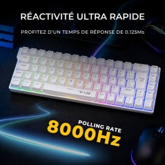 Clavier gamer - Magnétique - THE G-LAB - Keyz Titanium HE - AZERTY Co