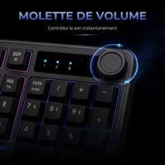 Clavier gamer membrane - Touches silencieuses - THE G-LAB - KEYZ CAESI