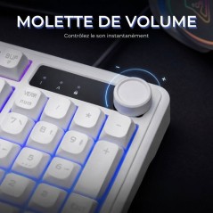Clavier gamer membrane - Touches silencieuses - THE G-LAB - KEYZ CAESI