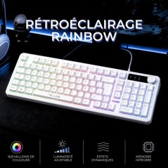 Clavier gamer membrane - Touches silencieuses - THE G-LAB - KEYZ CAESI