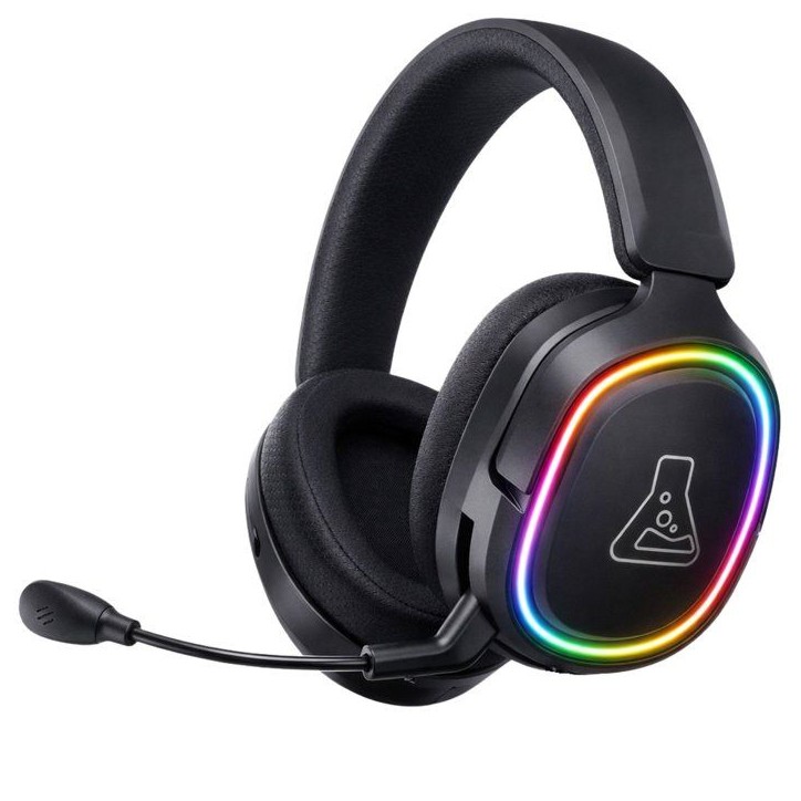 Casque gaming sans fil RGB - THE G-LAB - KORP RUBIDIUM - Tissu - Micro Rétractable - Stéréo - Toutes Plateformes