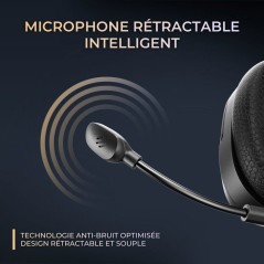 Casque gaming sans fil RGB - THE G-LAB - KORP RUBIDIUM - Tissu - Micro