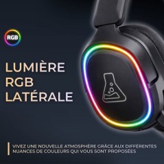 Casque gaming sans fil RGB - THE G-LAB - KORP RUBIDIUM - Tissu - Micro