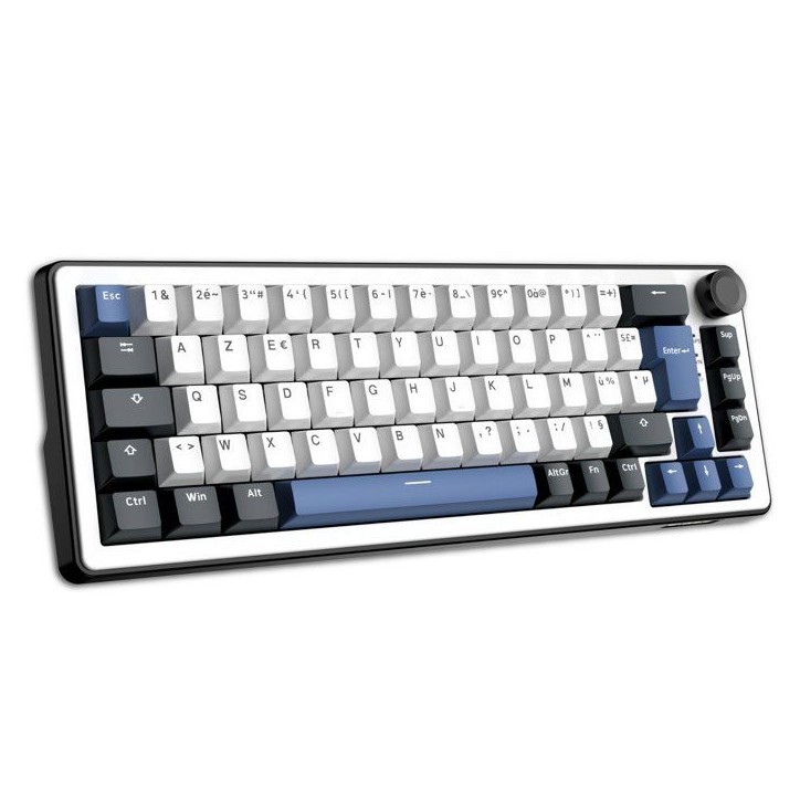 Clavier mécanique gamer - PBT double injection - THE G-LAB - KEYZ Elite 200 BW - AZERTY TKL - RGB - Bleu Clavier mécanique gamer - PBT double injection - THE G-LAB - KEYZ Elite 200 BW - AZERTY TKL - RGB - Bleu