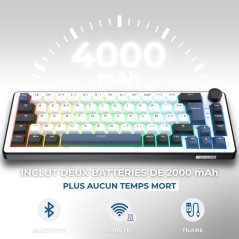 Clavier mécanique gamer - PBT double injection - THE G-LAB - KEYZ Eli