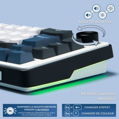 Clavier mécanique gamer - PBT double injection - THE G-LAB - KEYZ Eli