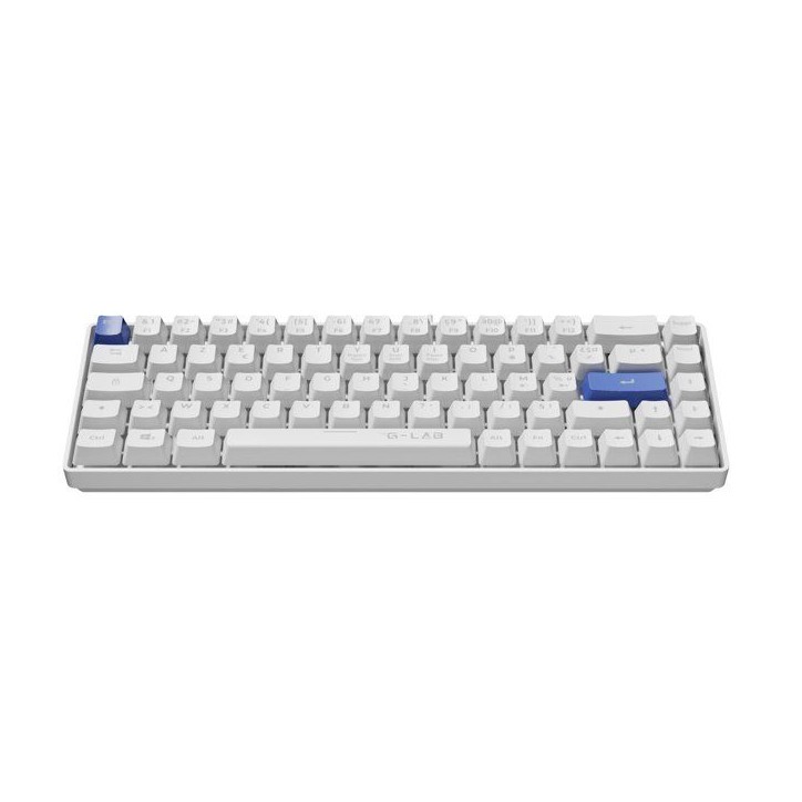 Clavier Gamer - The G-Lab - KEYZ HYDROGEN - 60% Format Compact - Touches bleus - Filaire -BLANC Clavier Gamer - The G-Lab - KEYZ HYDROGEN - 60% Format Compact - Touches bleus - Filaire -BLANC