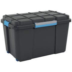 Boite hermétique a roulettes - 110 litres - noire