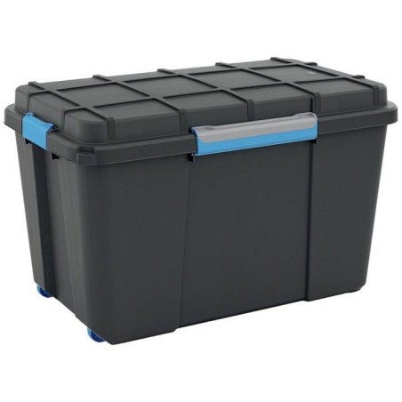 Boite hermétique a roulettes - 110 litres - noire