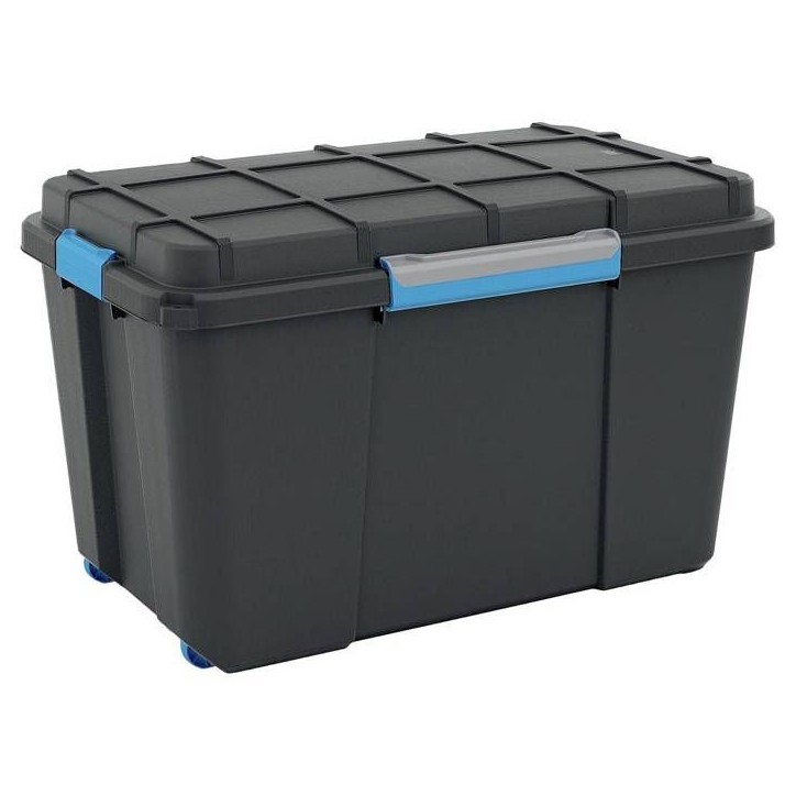 Boite hermétique a roulettes - 110 litres - noire Boite hermétique a roulettes - 110 litres - noire