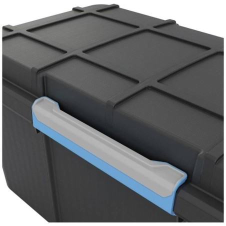 Boite hermétique a roulettes - 110 litres - noire