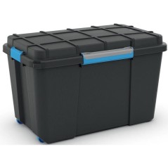 Boite hermétique a roulettes - 110 litres - noire