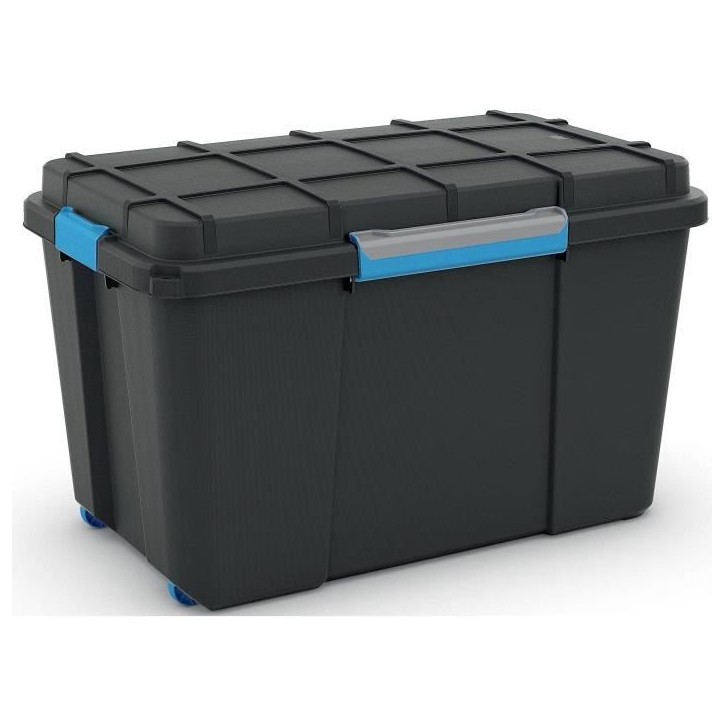Boite hermétique a roulettes - 110 litres - noire Boite hermétique a roulettes - 110 litres - noire