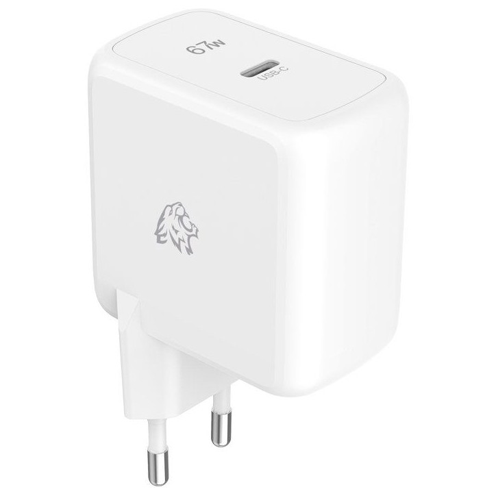 Chargeur secteur - TIGER POWER - LITE PACK - GaN 67W - Câble USB-C 2 m - Blanc Chargeur secteur - TIGER POWER - LITE PACK - GaN 67W - Câble USB-C 2 m - Blanc