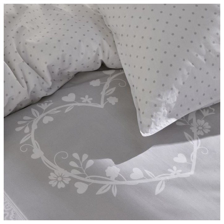 PARURE DE LIT TODAY - HOUSSE DE COUETTE 2460X240 + 2 TAIES D OREILLER 63X63 - 100% COTON 57 fils - Constance