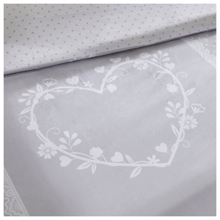 PARURE DE LIT TODAY - HOUSSE DE COUETTE 2460X240 + 2 TAIES D OREILLER 63X63 - 100% COTON 57 fils - Constance