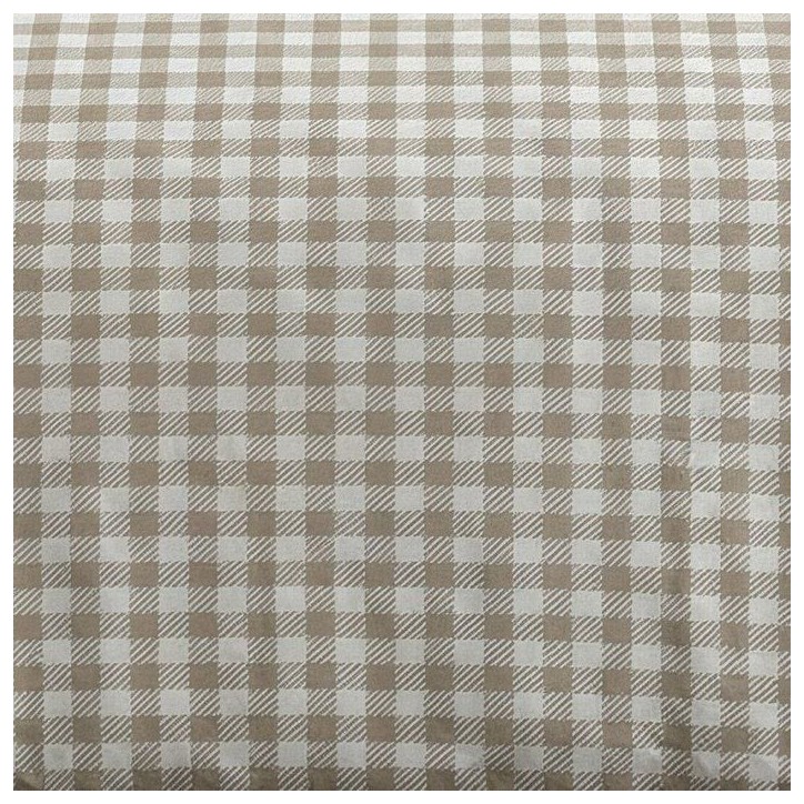 Parure de Lit - 240 x 220 cm - Coton Imprimé Graphique - Beige Clair Parure de Lit - 240 x 220 cm - Coton Imprimé Graphique - Beige Clair