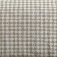 Parure de Lit - 260 x 240 cm - Coton Imprimé Graphique - Beige Clair