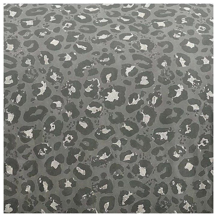 Parure de Lit - 260 x 240 cm - Coton Imprimé Léopard Gris Anthracite - TODAY SUNSHINE Parure de Lit - 260 x 240 cm - Coton Imprimé Léopard Gris Anthracite - TODAY SUNSHINE