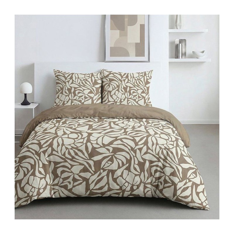 Parure de Lit - 240 x 220 cm - Coton Imprimé Coton Imprimé Feuillage