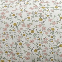 Parure de Lit - 240 x 220 cm - Coton Imprimé Floral - Type Liberty -