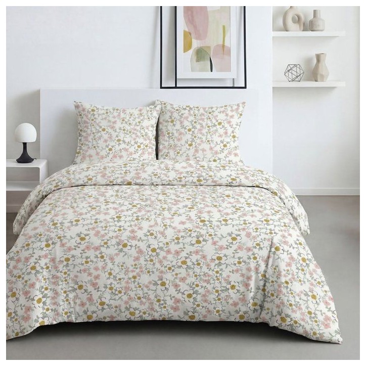 Parure de Lit - 260 x 240 cm - Coton Imprimé Floral - Type Liberty - TODAY SUNSHINE Parure de Lit - 260 x 240 cm - Coton Imprimé Floral - Type Liberty - TODAY SUNSHINE