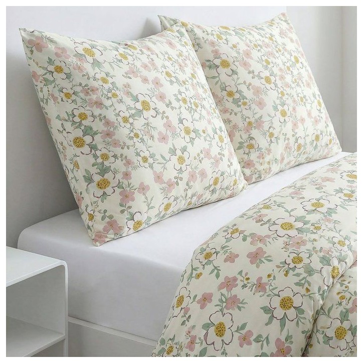 Parure de Lit - 260 x 240 cm - Coton Imprimé Floral - Type Liberty - TODAY SUNSHINE Parure de Lit - 260 x 240 cm - Coton Imprimé Floral - Type Liberty - TODAY SUNSHINE