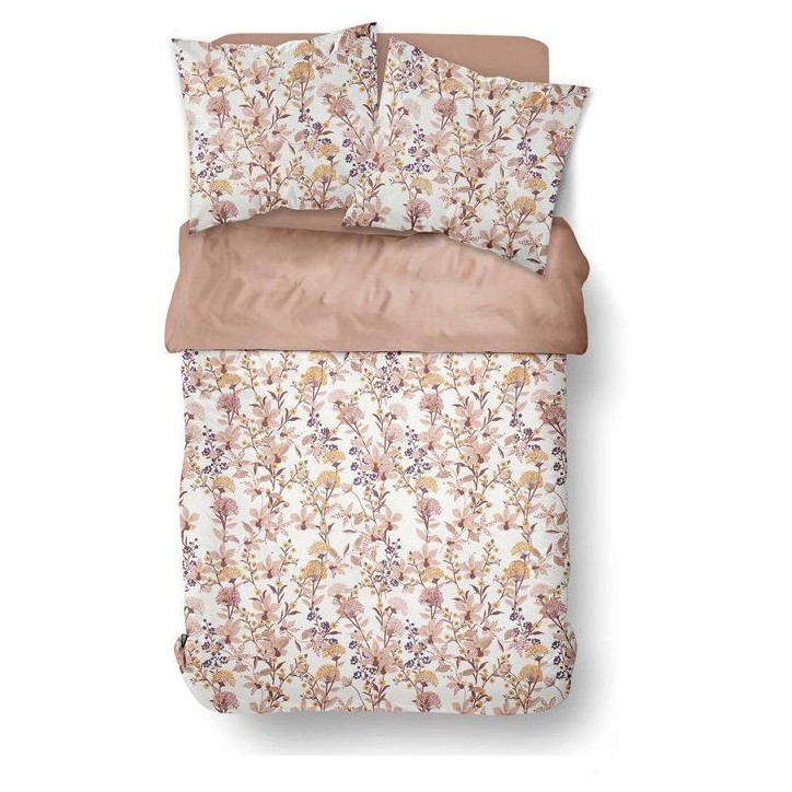Parure de Lit - 260 x 240 cm - Coton Imprimé Motif Floral Rose - TODAY SUNSHINE Parure de Lit - 260 x 240 cm - Coton Imprimé Motif Floral Rose - TODAY SUNSHINE