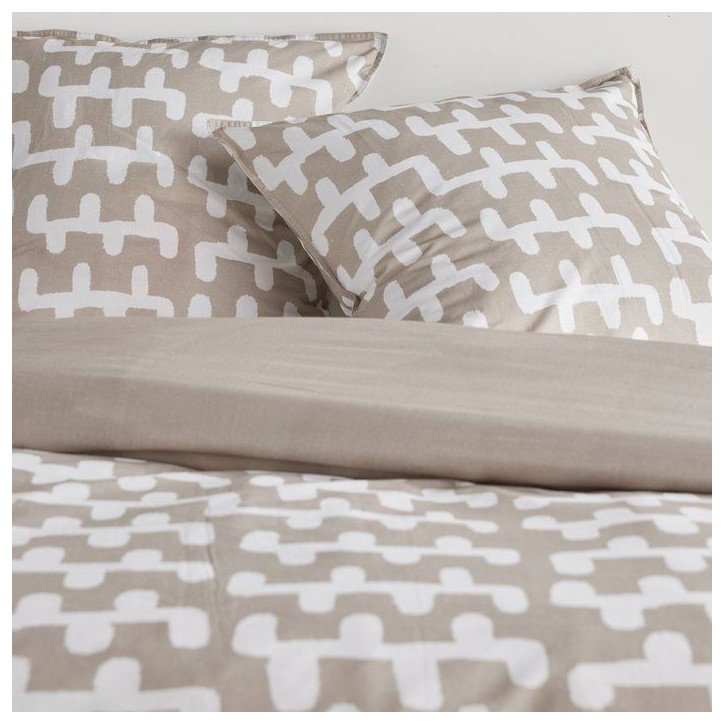 Parure de Lit - 140 x 200 cm - Coton Imprimé Graphique - TODAY SUNSHINE Parure de Lit - 140 x 200 cm - Coton Imprimé Graphique - TODAY SUNSHINE