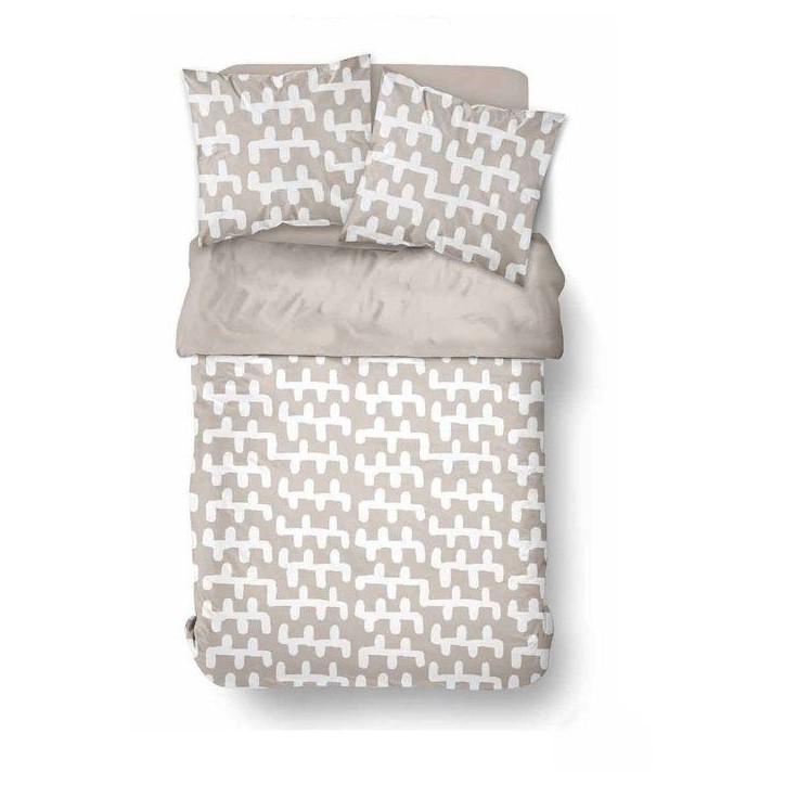 Parure de Lit - 140 x 200 cm - Coton Imprimé Graphique - TODAY SUNSHINE Parure de Lit - 140 x 200 cm - Coton Imprimé Graphique - TODAY SUNSHINE