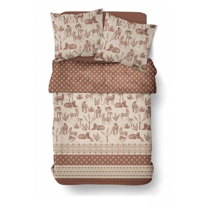 Parure de Lit - 240 x 220 cm - Coton Imprimé Foral Jungle - TODAY SUNSHINE Parure de Lit - 240 x 220 cm - Coton Imprimé Foral Jungle - TODAY SUNSHINE
