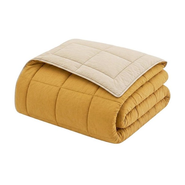 HUDSON - Couette Légere Microfibre - 200 gr/m2 - Miel & Galet - 220 x 240 HUDSON - Couette Légere Microfibre - 200 gr/m2 - Miel & Galet - 220 x 240
