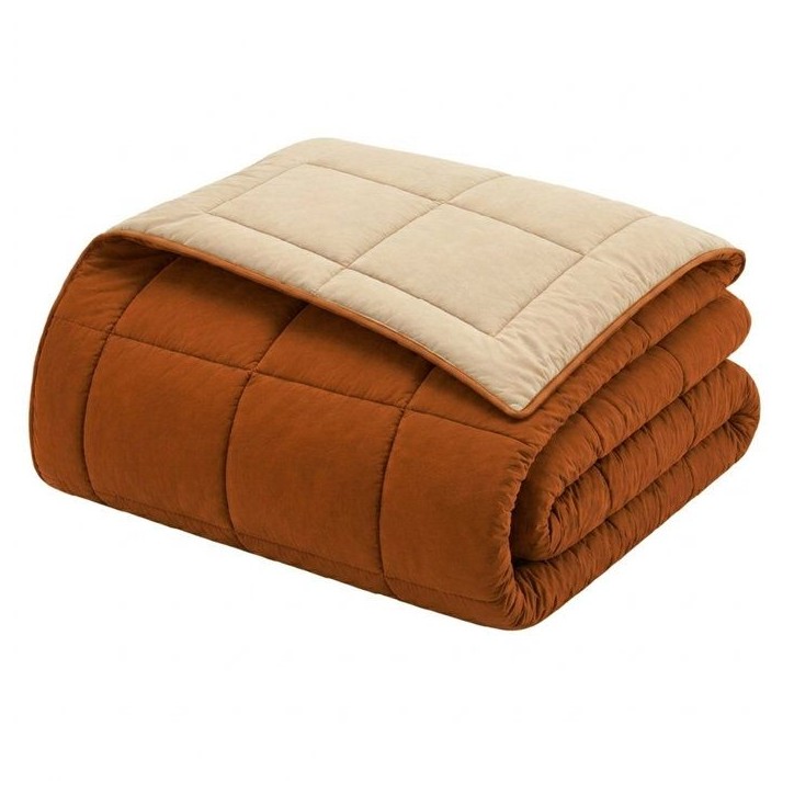 HUDSON - Couette Légere Microfibre - 200 gr/m2 - Ocre & Galet - 220 x 240 HUDSON - Couette Légere Microfibre - 200 gr/m2 - Ocre & Galet - 220 x 240