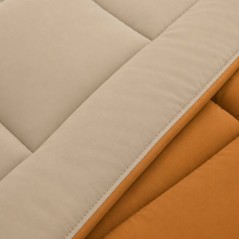 HUDSON - Couette Légere Microfibre - 200 gr/m2 - Ocre & Galet - 220 x