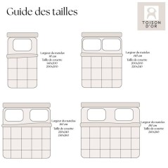 HUDSON - Couette Légere Microfibre - 200 gr/m2 - Ocre & Galet - 220 x