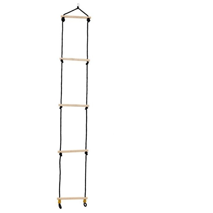 Échelle en bois - TP TOYS - Corde Noire - H 190-250 cm Échelle en bois - TP TOYS - Corde Noire - H 190-250 cm