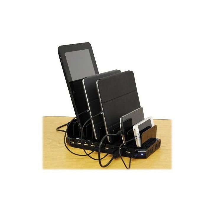 Station de charge USB 10 ports - Eaton - U280-010-ST-CEE - Stockage ajustable - Sortie USB 96W - Câble Schuko Station de charge USB 10 ports - Eaton - U280-010-ST-CEE - Stockage ajustable - Sortie USB 96W - Câble Schuko