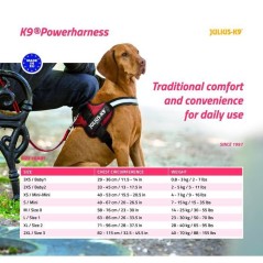 Harnais - K9 Power - XL/2 71–96 cm - 50 mm - noir