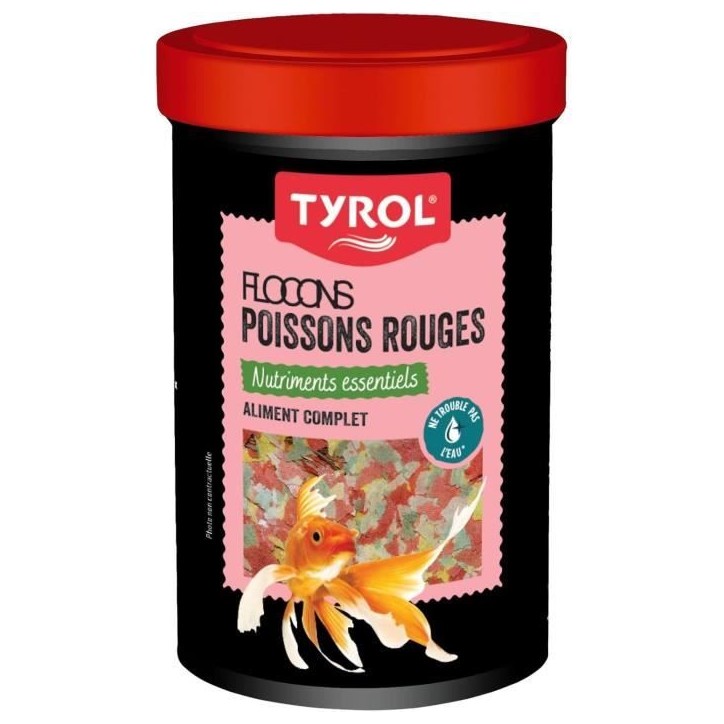 Aliment poisson - TYROL - Flocons pour poissons rouges - 1000 ml