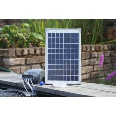 Pompe a air - UBBINK - AirSolar 600 - Débit 600 l/h - 5 diffuseurs - Panneau solaire 12Vr