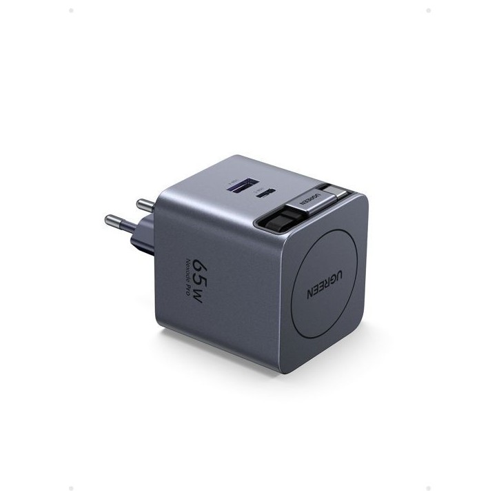 Chargeur secteur - UGREEN - 45W - USB-A et USB-C - Rétractable - Noir